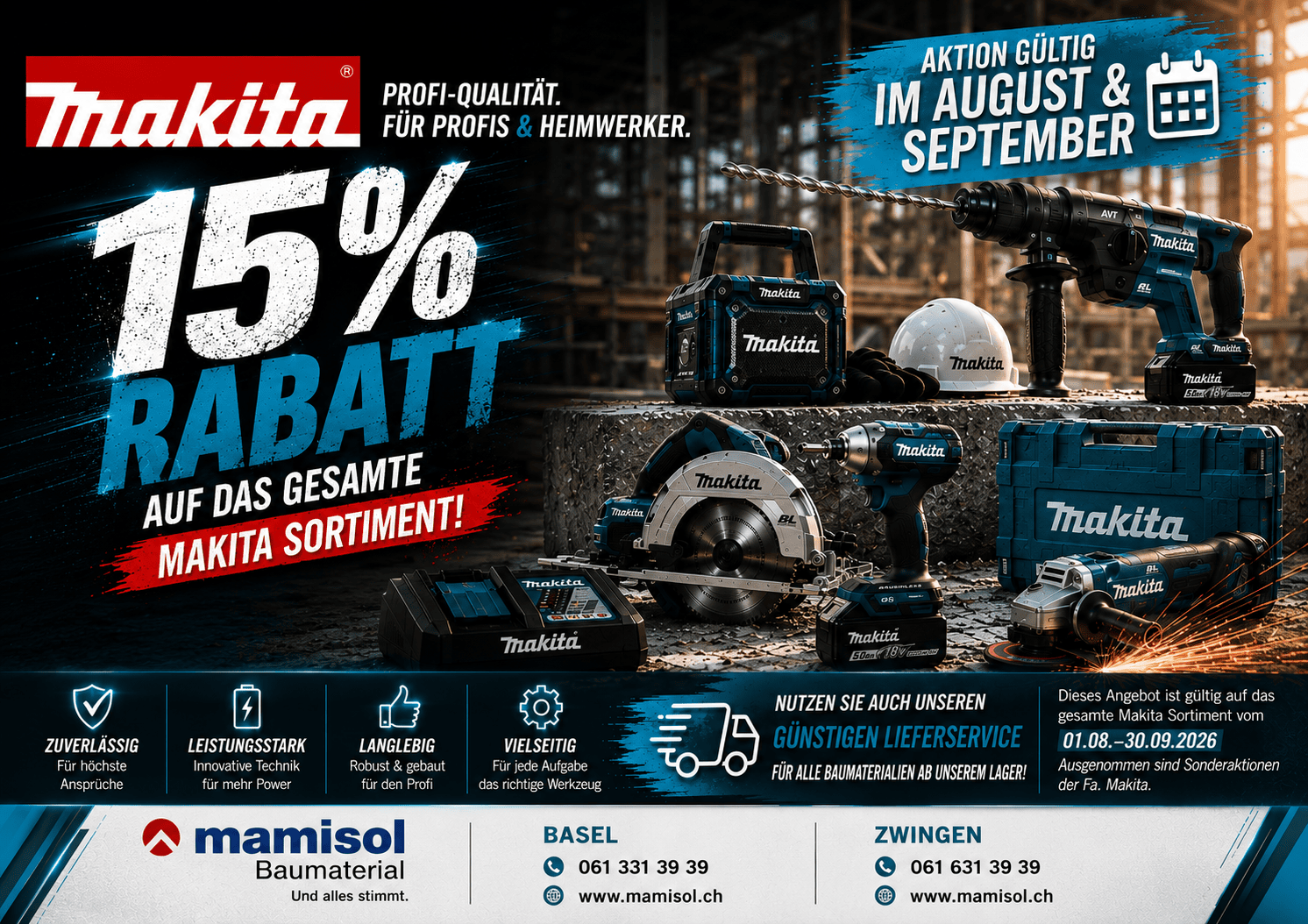 Mamisol Makita August/September-Aktion 2026
